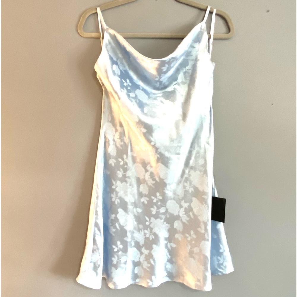 Lulus - Satin Floral Mini Dress